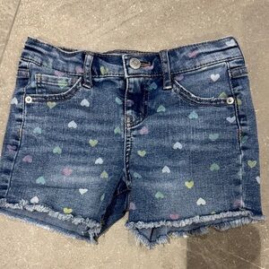 Cat & Jack Multicolor Heart Denim Shorts
